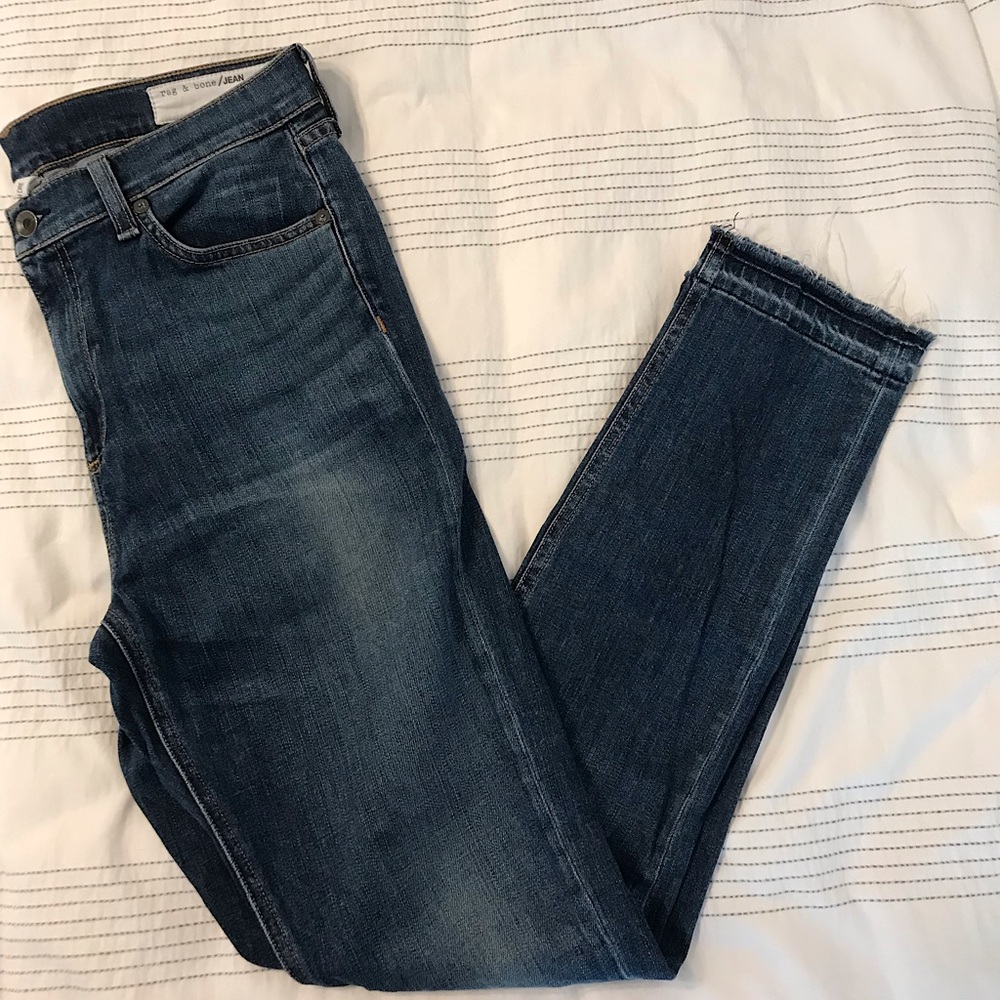 Rag & Bone raw edge, high rise, skinny jeans